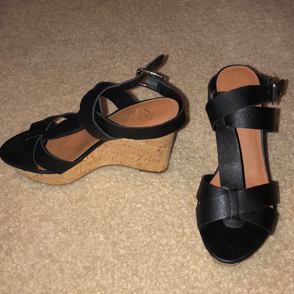 cute straps wedges
